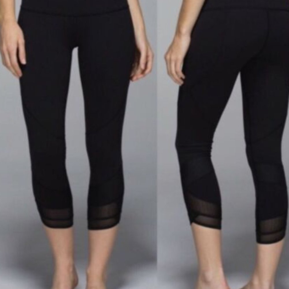 Lululemon Emerge Renewed Crop *Full-On Luon Black / Black